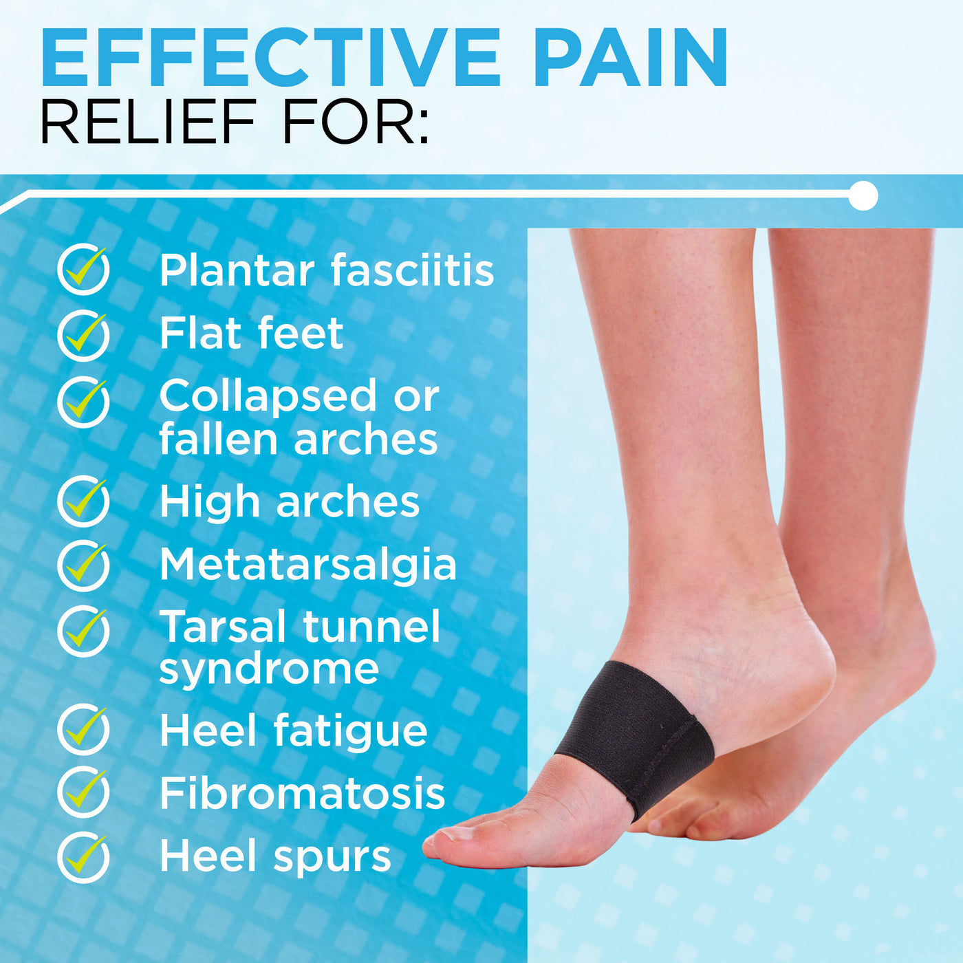 ZenToes Gel Arch Supports for Plantar Fasciitis, Flat Feet, Foot