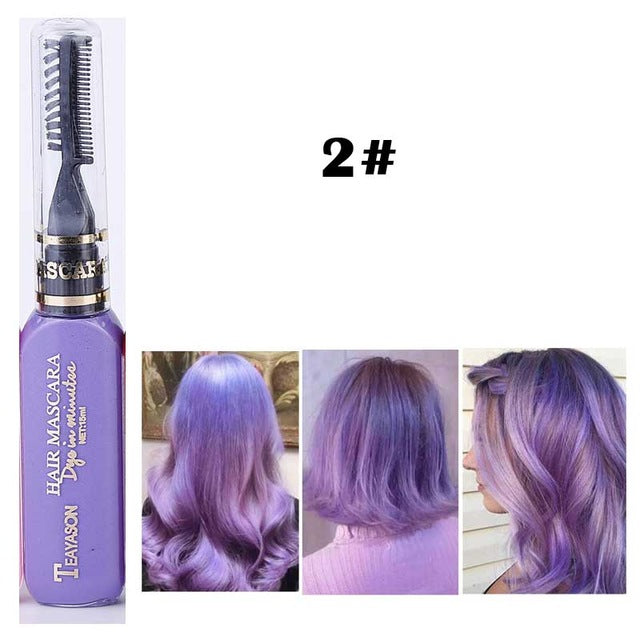 Hot 13 Colors Easy To Wear One Time Hair Color Cream Non