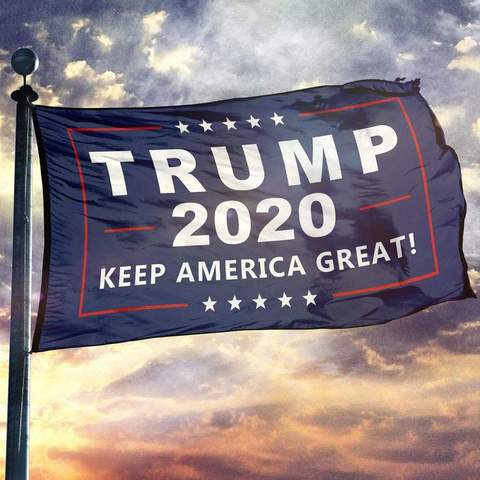 Trump 2020 Double-Sided Keep America Great or USA Flag