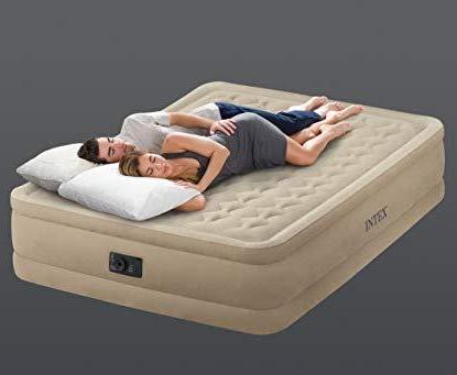 Ultra Plush Fiber-Tech Queen Size Air Mattress Bed with Built-In Pump