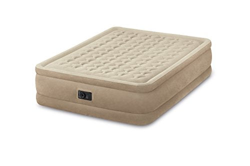 Ultra Plush Fiber-Tech Queen Size Air Mattress Bed with Built-In Pump