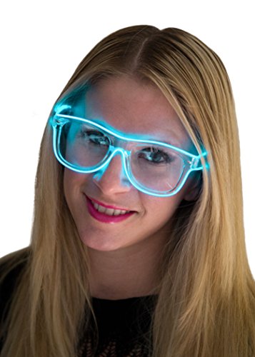 Neon Nightlife Clear Lens Wayfarer 55mm Light Up Glasses