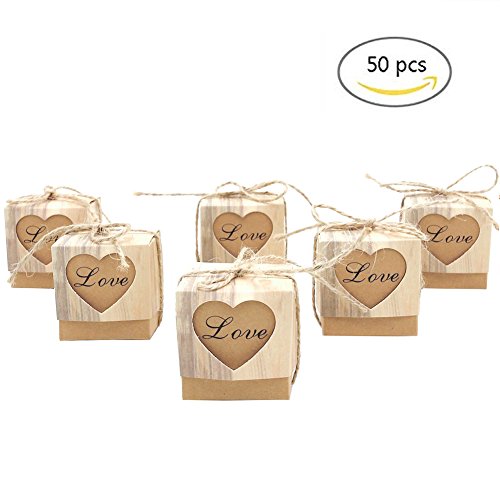 50pcs Mini Suitcase Wedding Favor Candy Box