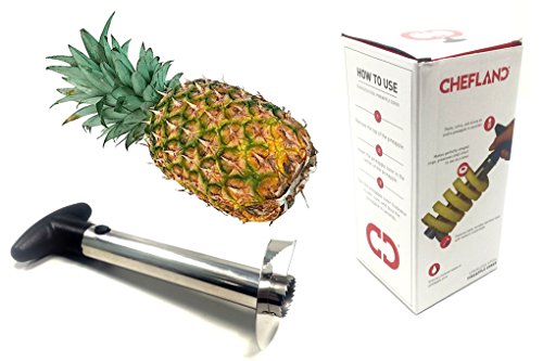 ChefLand Stainless Steel Pineapple Peeler, Pineapple Corer, Pineapple Slicer - All In One Kitchen Gadget