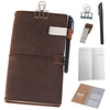 Refillable Leather Traveler's Journal Kit