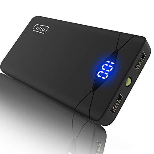 Compact 10,000mAh 2-Port USB Powerbank with LED Display