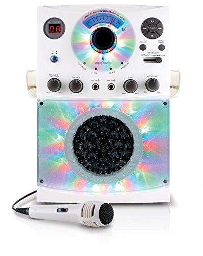 Singing Machine Karaoke SML385BTBK with Bluetooth, Sound and Multi Color LED Lights