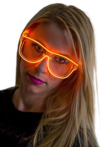 Neon Nightlife Clear Lens Wayfarer 55mm Light Up Glasses