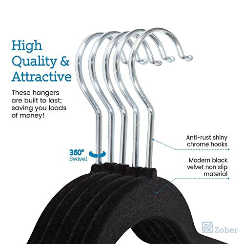 30 Pack: Premium Quality Space Saving Velvet Durable Clothing Hangers