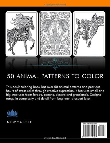 Adult Coloring Book: Stress Relieving Animal Designs