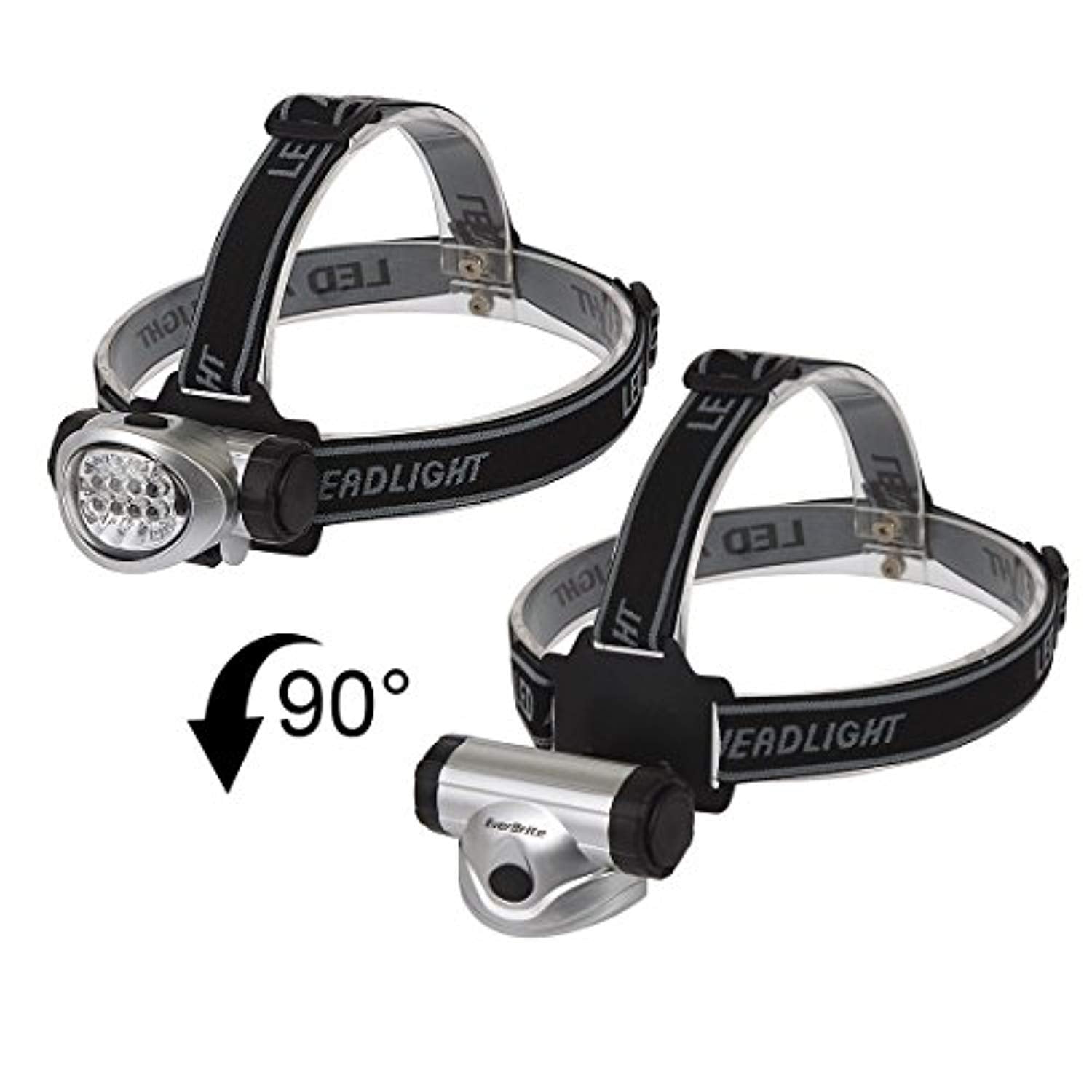 2 Pack: Headlamp 8 LEDs Flashlight - 4 Modes