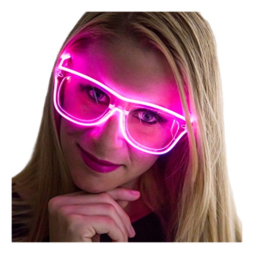 Neon Nightlife Clear Lens Wayfarer 55mm Light Up Glasses