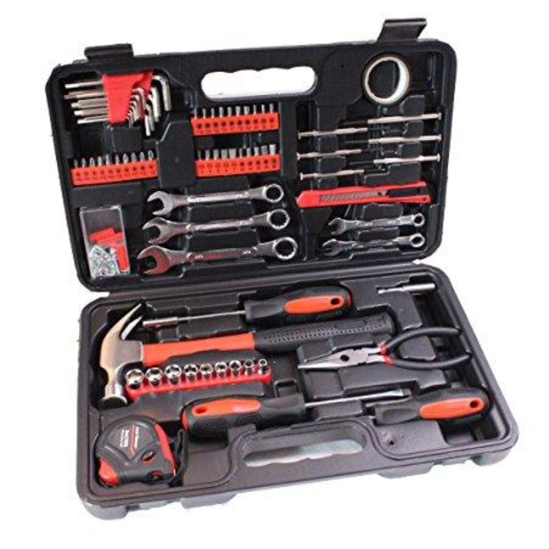 Cartman 148-Piece Tool Set - General Household Hand Tool Kit with Plastic Toolbox Storage Case