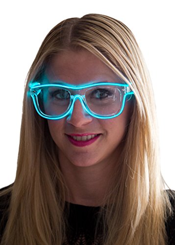 Neon Nightlife Clear Lens Wayfarer 55mm Light Up Glasses