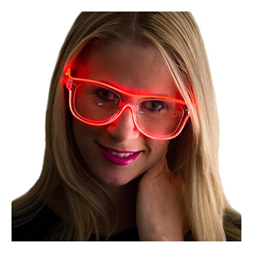Neon Nightlife Clear Lens Wayfarer 55mm Light Up Glasses
