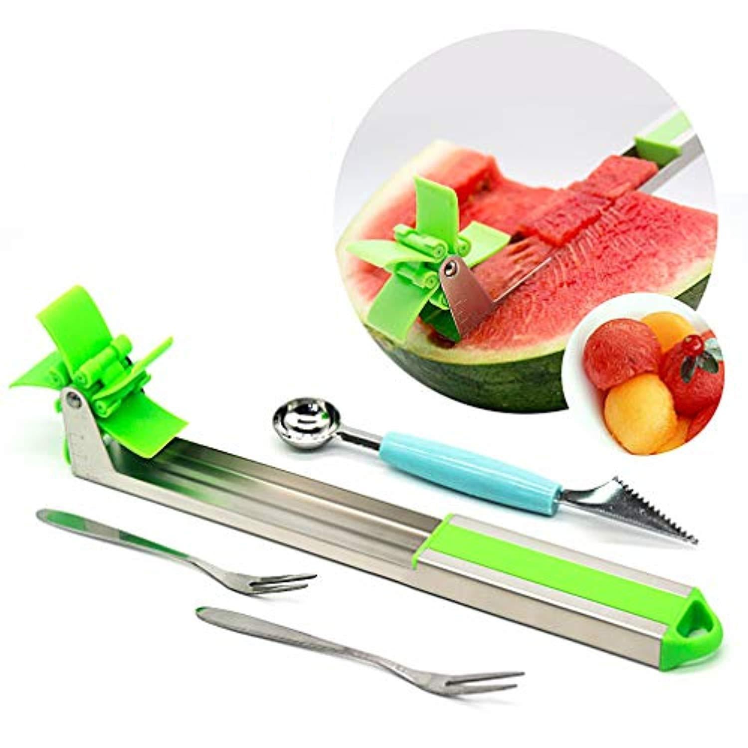 Chefs Gadgets Stainless Steel Watermelon Slicer, Carver, Baller - Pro Tools