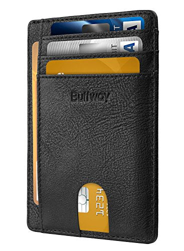 Slim Minimalist Front Pocket RFID Blocking Leather Wallet