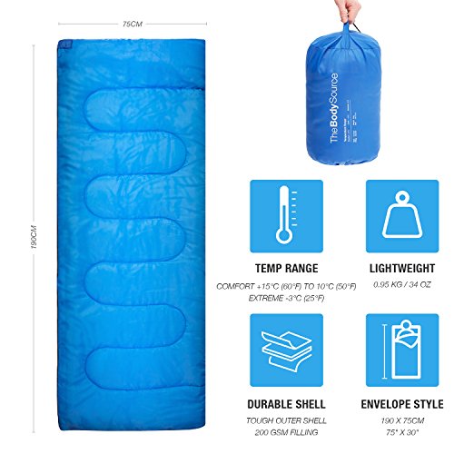 Active Era Premium Comfort Sleeping Bag - Warm and Lightweight for Indoors and Outdoors