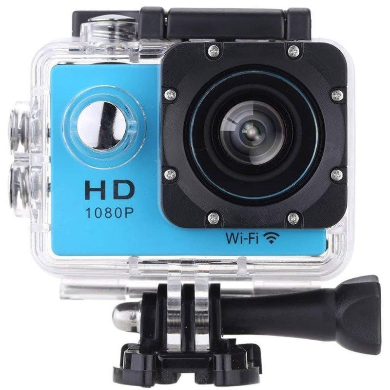 Full 1080P HD 12MP Waterproof Sports ActionCam with Mounting Accessories