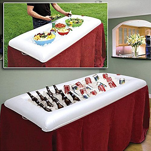3 Pack: Inflatable Ice Serving Buffet Bar with Drain Plug
