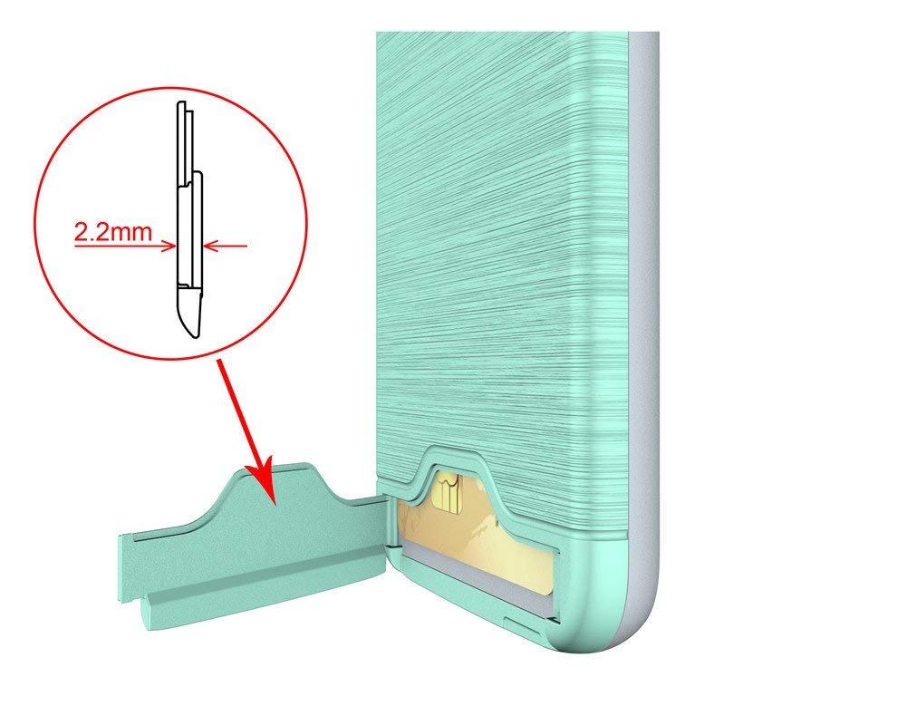 Galaxy S7 Case Wire Drawing Shockproof Hard Armor Card Slot Holder Protective Shell Kickstand