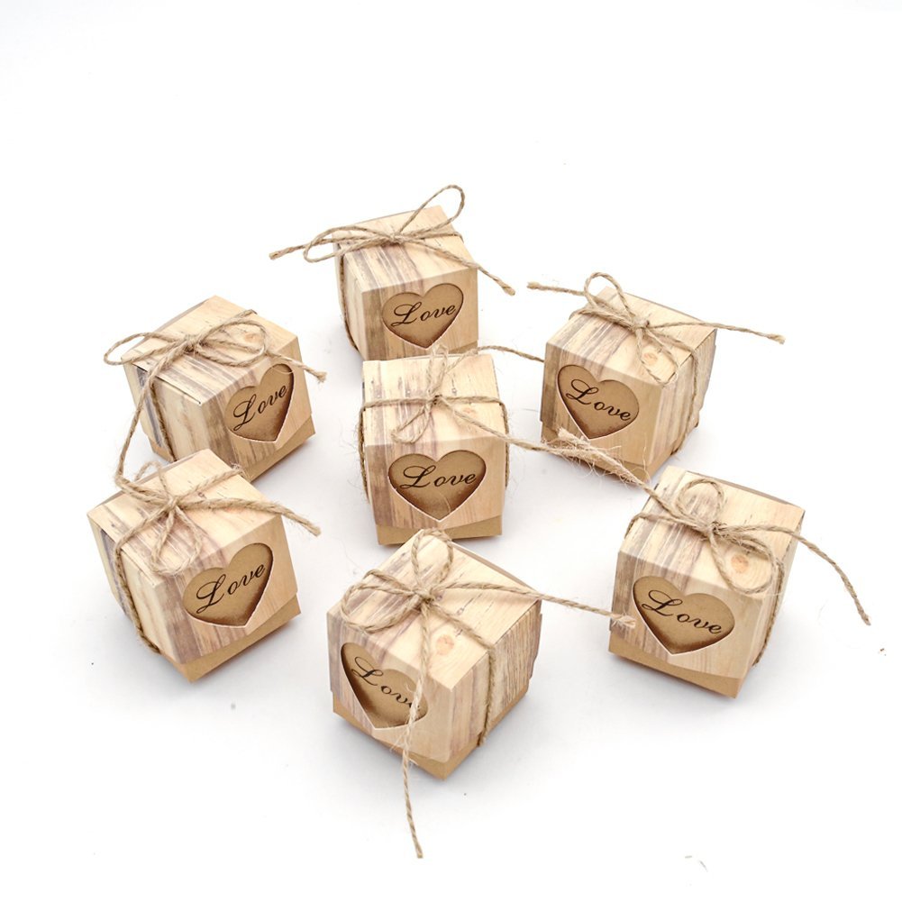 50pcs Mini Suitcase Wedding Favor Candy Box