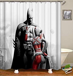 Cartoon Shower Curtain Waterproof Polyester Fabric With 12 Hooks