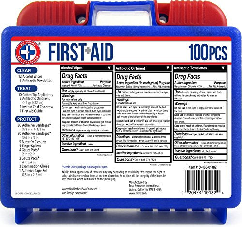 100 Piece: Multi-Purpose First Aid Kit