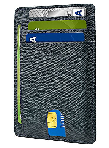 Slim Minimalist Front Pocket RFID Blocking Leather Wallet