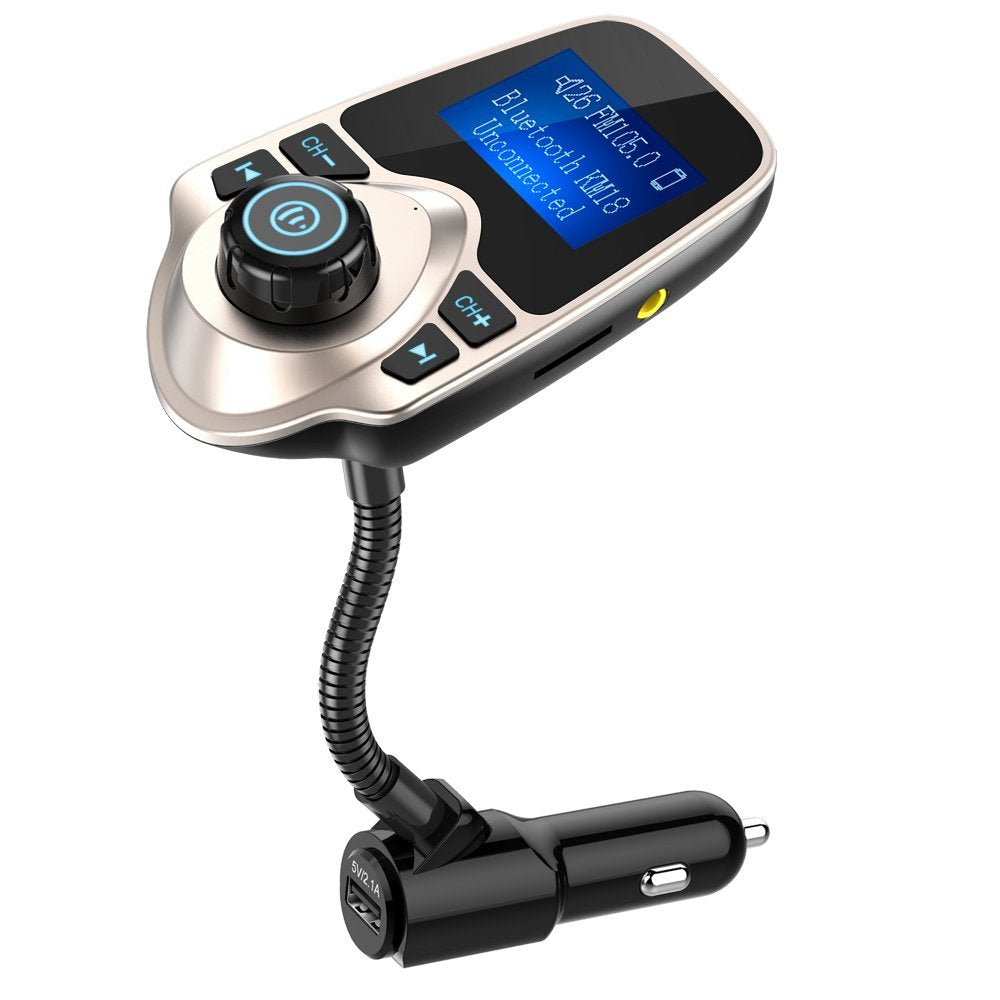 Nulaxy Wireless Bluetooth Car FM Transmitter Audio Adapter