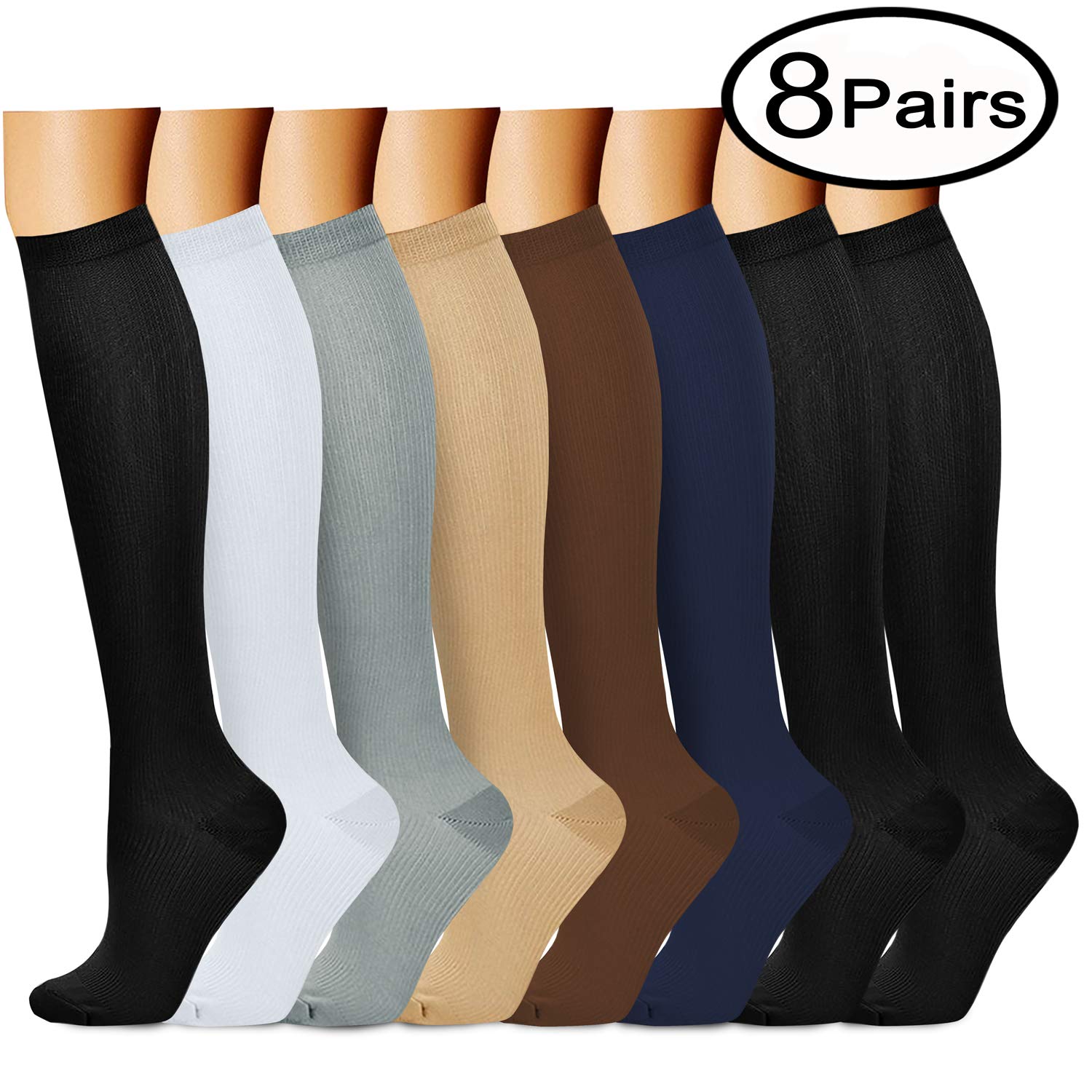 Multi-Pack: Athletic Copper Compression Socks