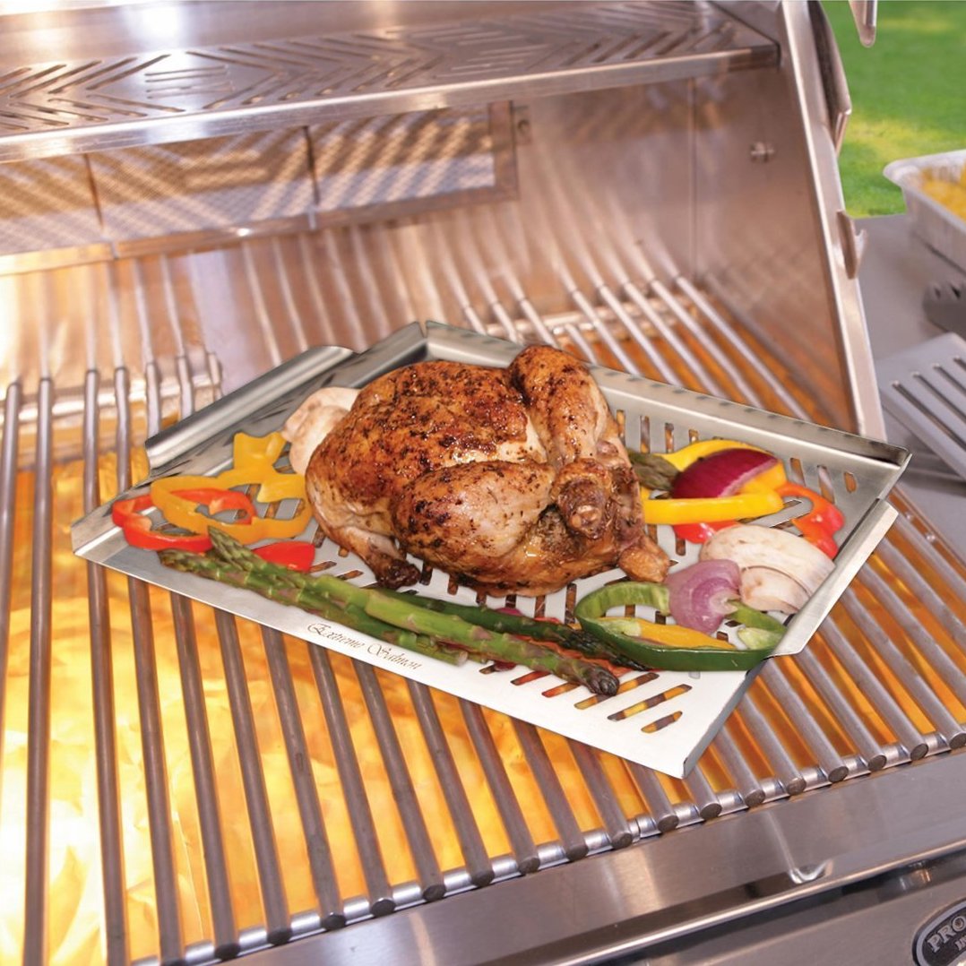 Stainless Steel Grill Topper Pan