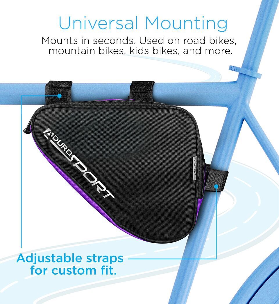 Sport Bicycle Triangle Storage Strap-On Bag