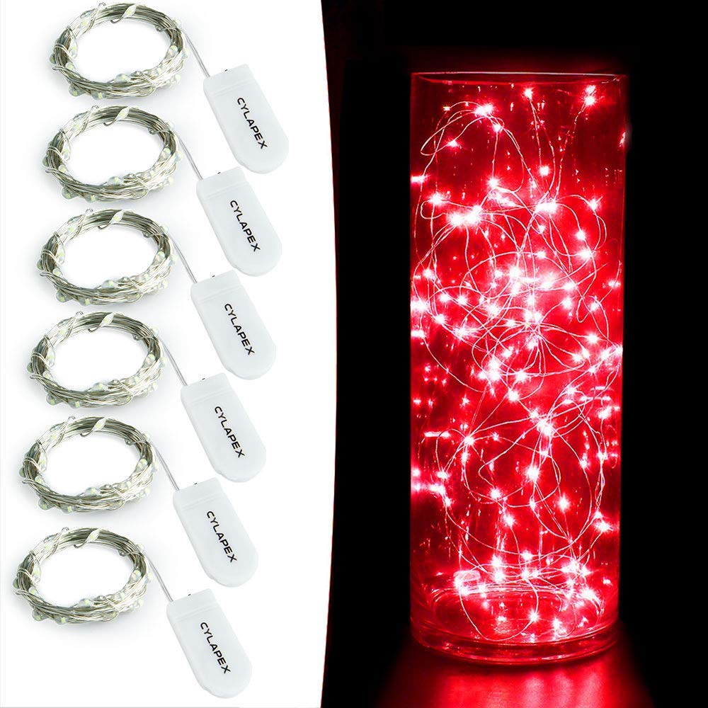 6 Pack: Micro LED Battery Powered Starry String Fairy Lights