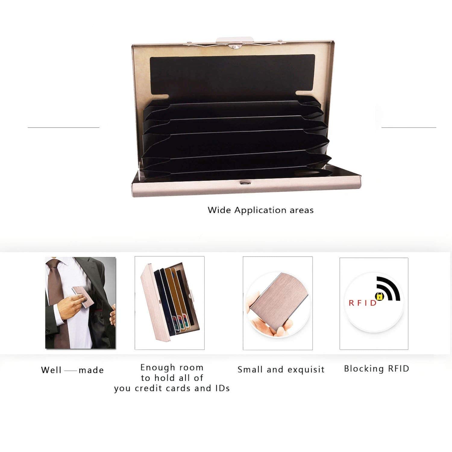 Stainless Steel RFID Protected Credit Card Wallet