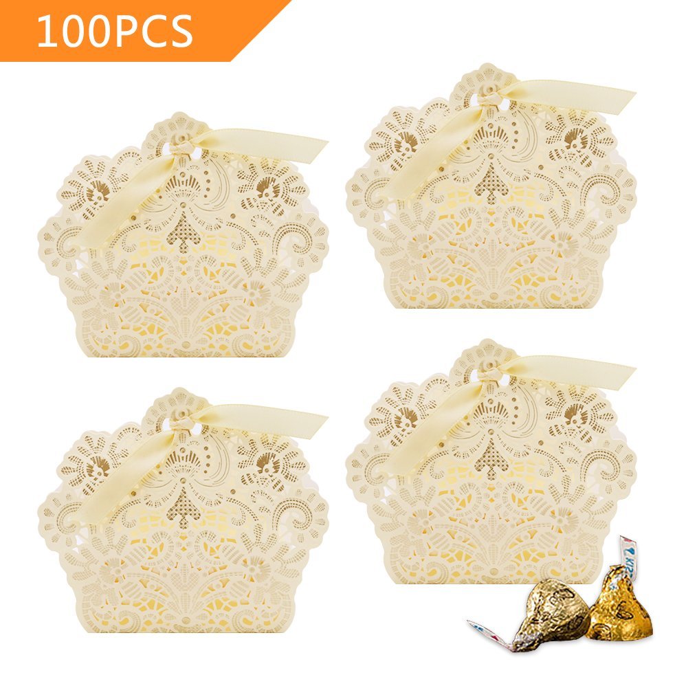 50pcs Mini Suitcase Wedding Favor Candy Box