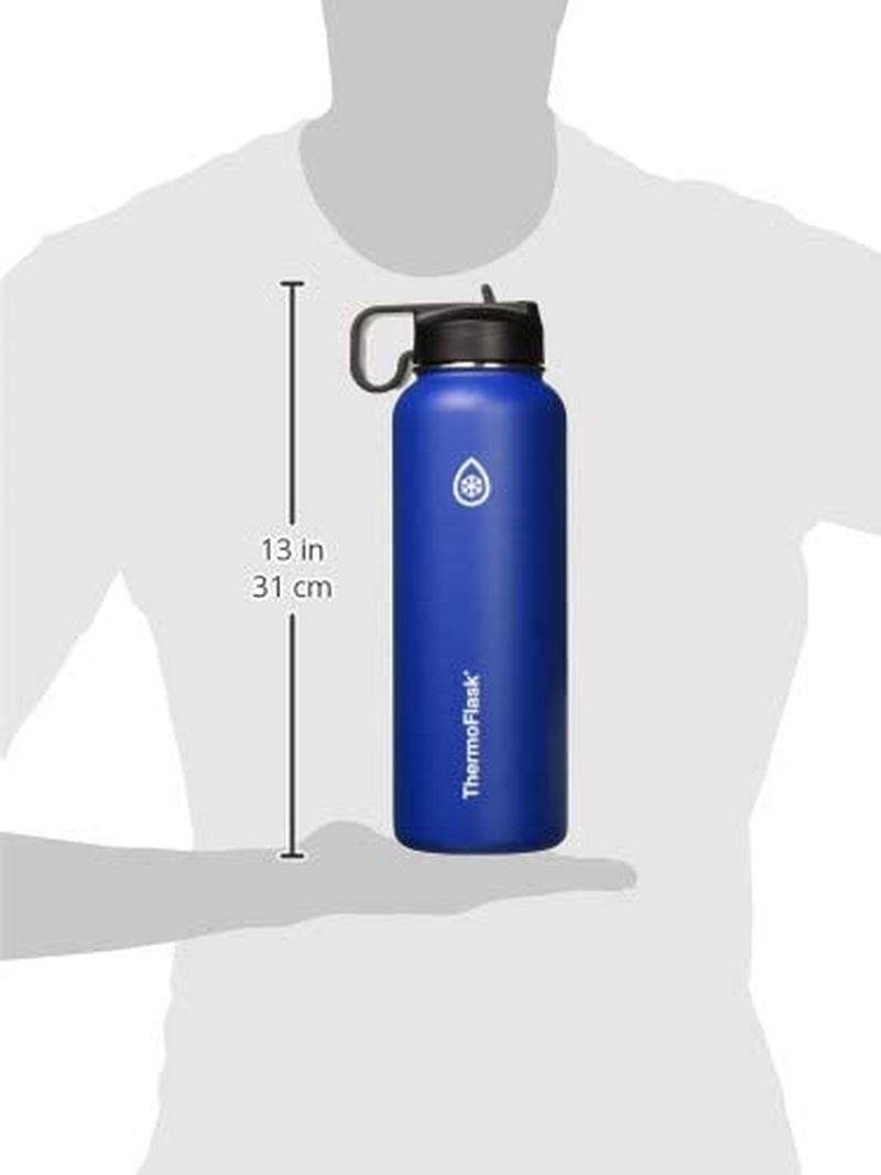 Thermoflask Double Stainless Steel Insulated Water Bottle, 40 oz, Cobalt