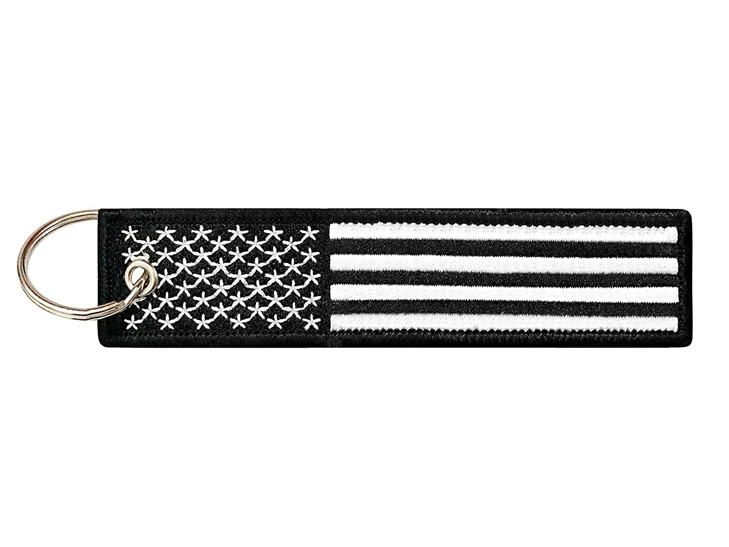 Flag Keychain Tag with Key Ring, EDC for Motorcycles, Scooters, Cars and Gifts (USA Thin Blue Line)