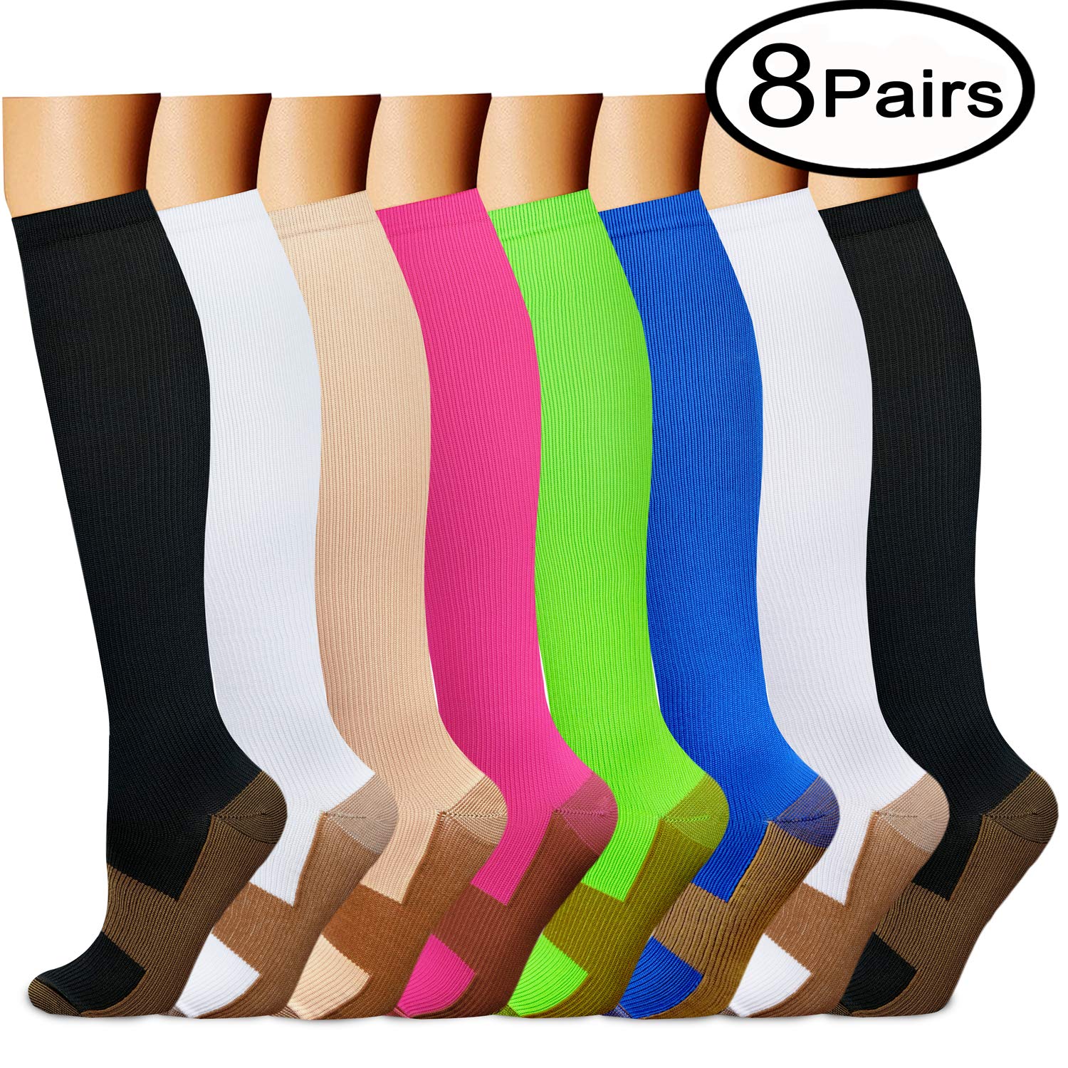 Multi-Pack: Athletic Copper Compression Socks