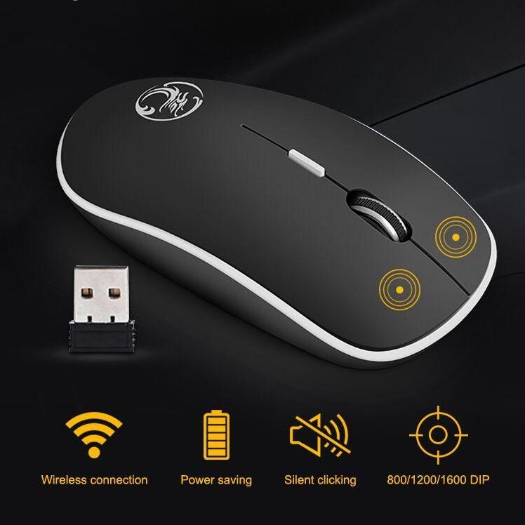 Silent Optical 2.4Ghz Ergonomic Wireless Mouse with Nano Receiver