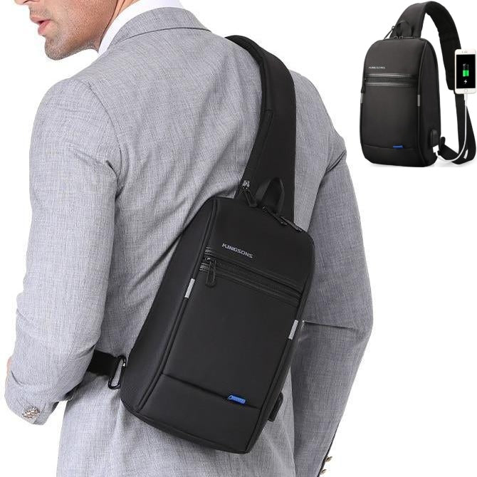 Business Casual Crossbody USB Charging Travel Bag