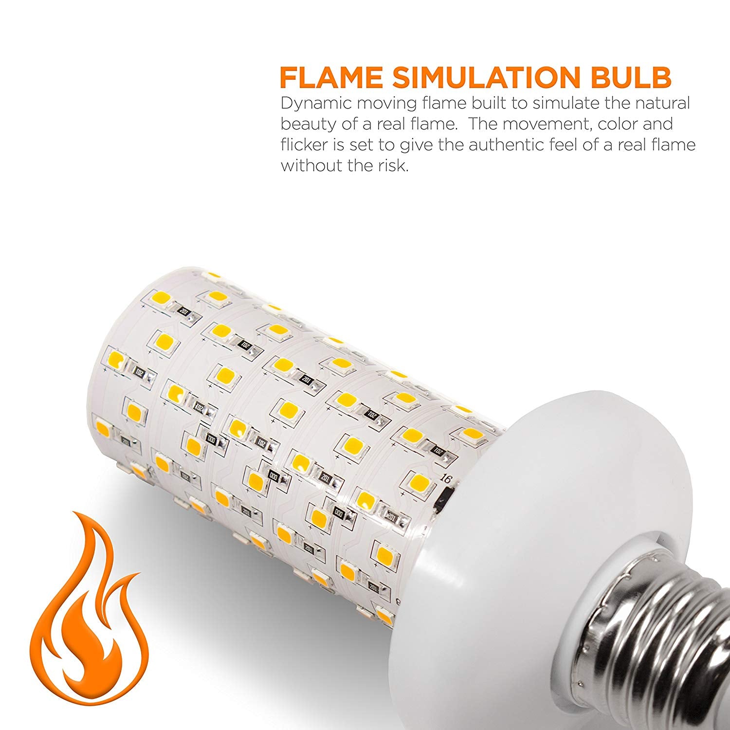 Gravity Sensor LED Flame Flicker Light Bulb