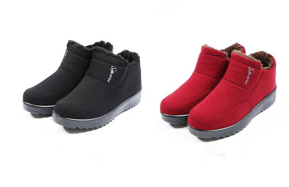 Women's Fur Lined Cotton Thick Winter Boots