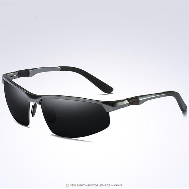 Men's Aluminum Magnesium Rimless Polarized Sports Sunglasses