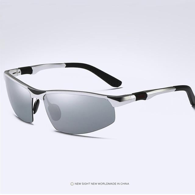 Men's Aluminum Magnesium Rimless Polarized Sports Sunglasses