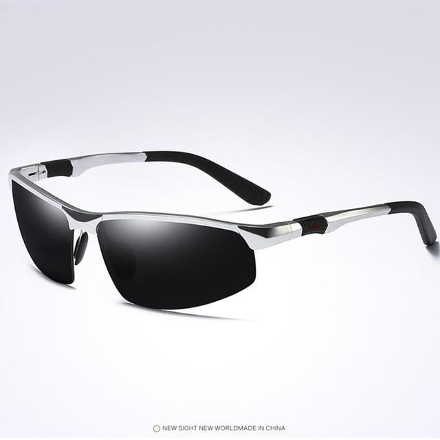 Men's Aluminum Magnesium Rimless Polarized Sports Sunglasses