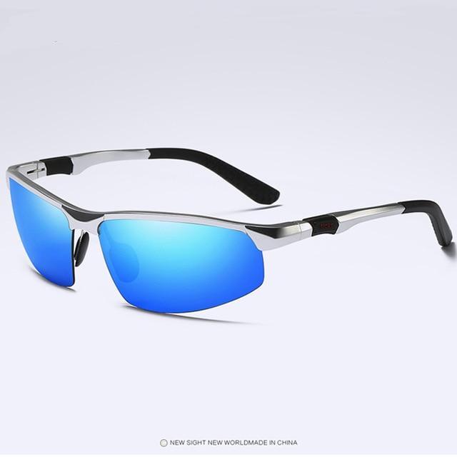 Men's Aluminum Magnesium Rimless Polarized Sports Sunglasses