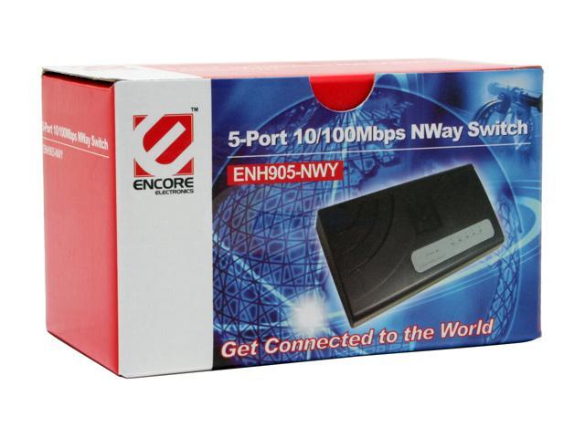 5-Port 10/100 Mbps NWay Switch by Encore Electronics