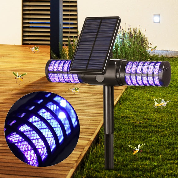 Automatic Solar Powered Waterproof UV LED Mosquito Zapper