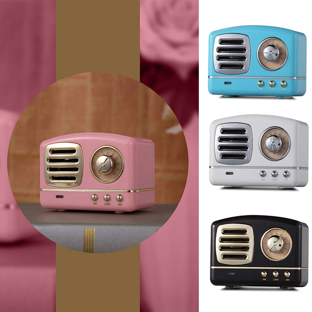 Vintage Retro Portable Bluetooth V4.1 Stereo Speaker